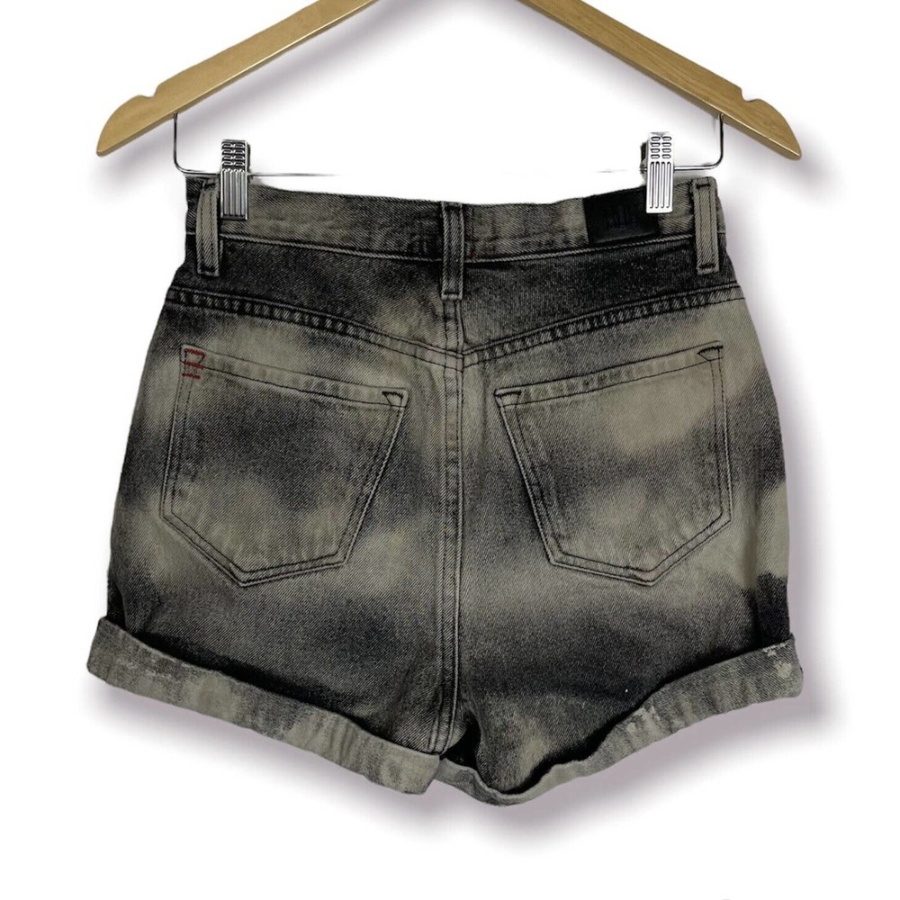 Urban Outfitters BDG Mom High Rise Short Black Gray Tie Dye 26 100% Cotton - Picture 3 of 6